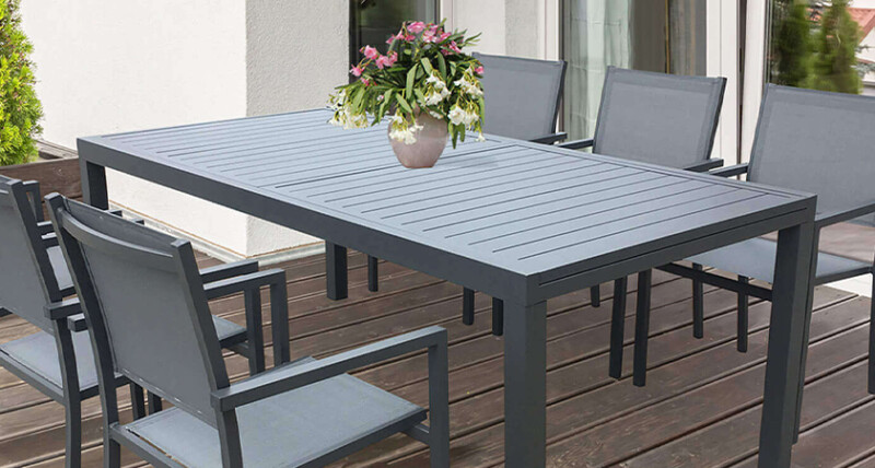 Tavolo allungabile in alluminio