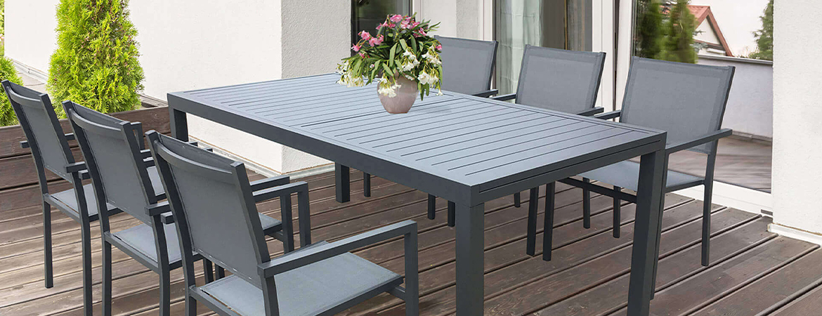 Tavolo allungabile in alluminio